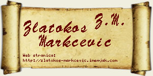 Zlatokos Markčević vizit kartica